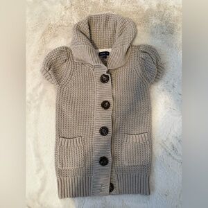 Baby GAP Beige Knit Cardigan with Hood